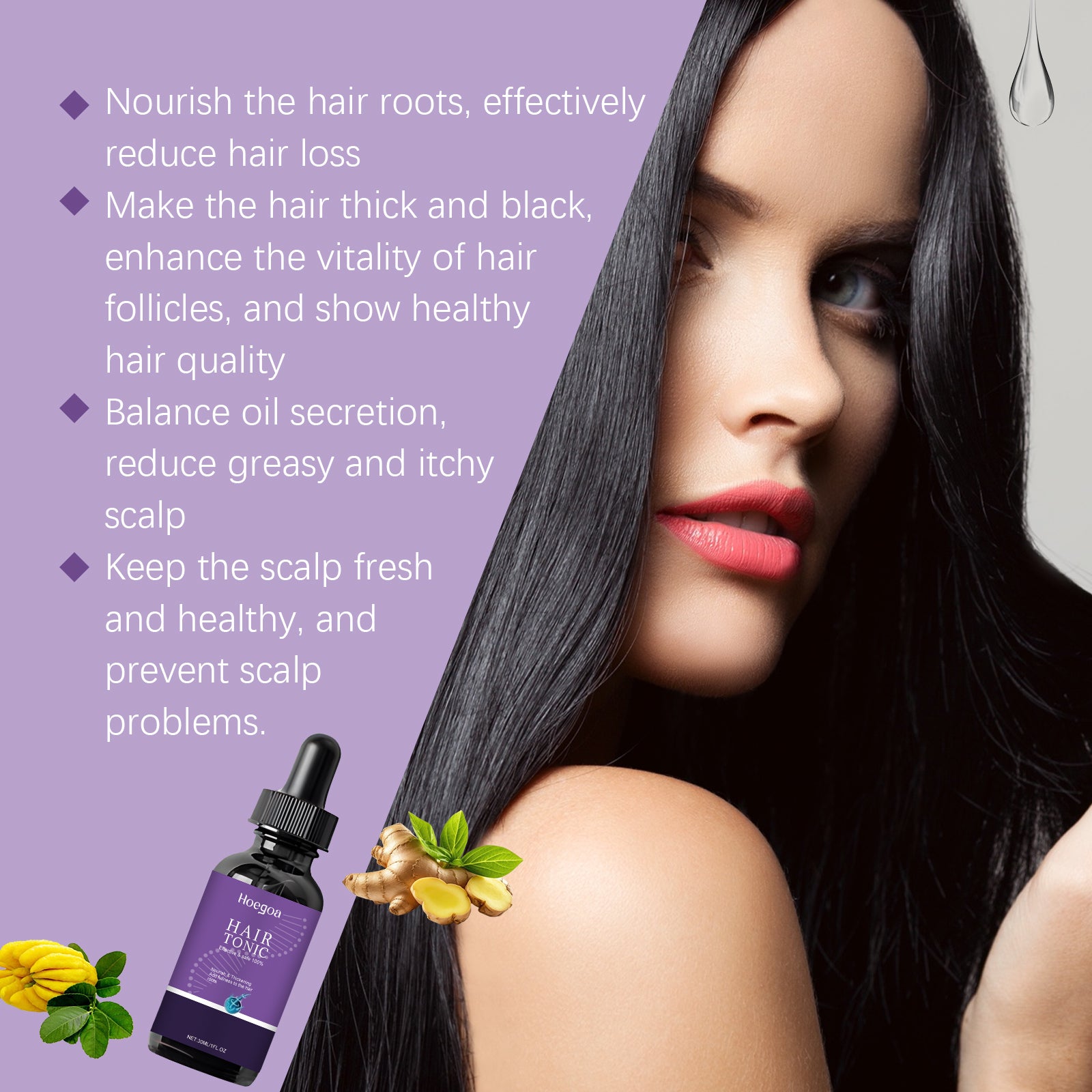 Hoegoa Hair Care Essence Strengthens Hair, Volumizes And Moisturizes Scalp And Root Care Essence