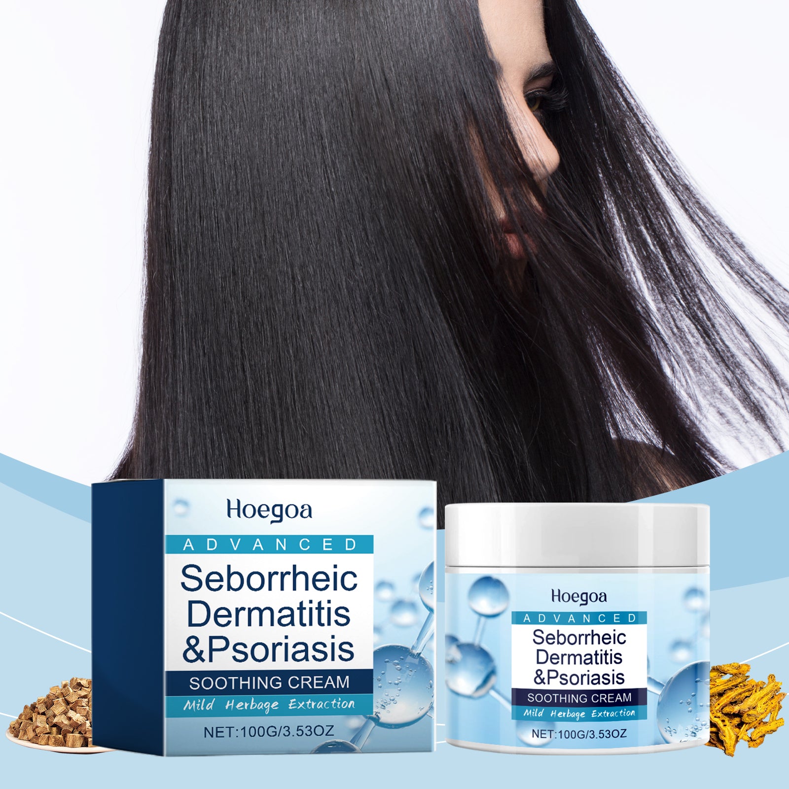 Hoegoa Scalp Soothing Cream, Gentle Nourishing Cleansing Repair Improves Massaging Scalp To Reduce Dandruff Soothing Cream