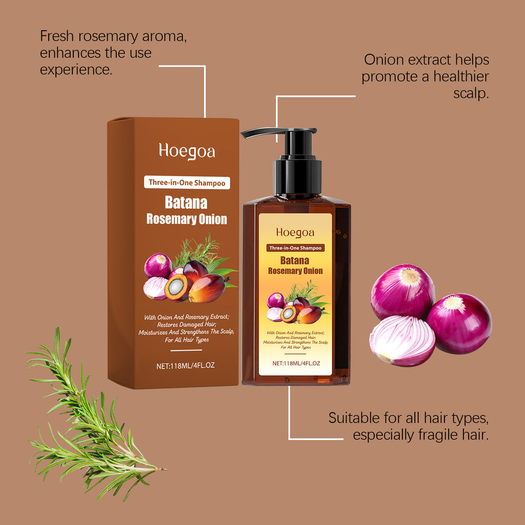 Hoegoa 3 In 1 Nourishing Hair Shampoo, Cleans And Nourishes Scalp, Moisturizes Hair And Softens Hair Shampoo
