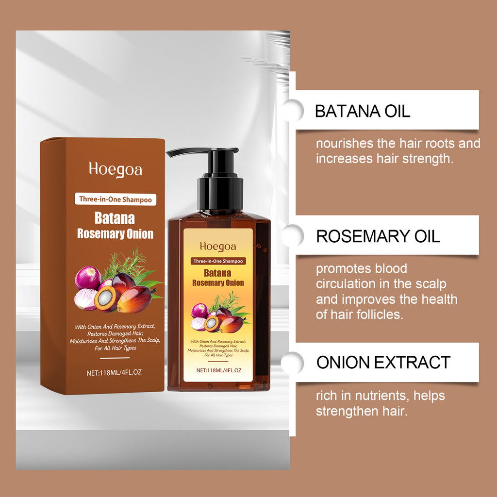 Hoegoa 3 In 1 Nourishing Hair Shampoo, Cleans And Nourishes Scalp, Moisturizes Hair And Softens Hair Shampoo
