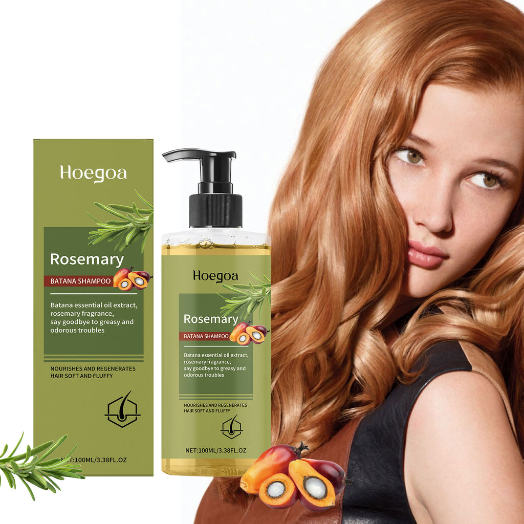 Hoegoa Rosemary Shampoo, Moisturizing Clean Scalp Strong Hair Reduce Scalp Discomfort Shampoo