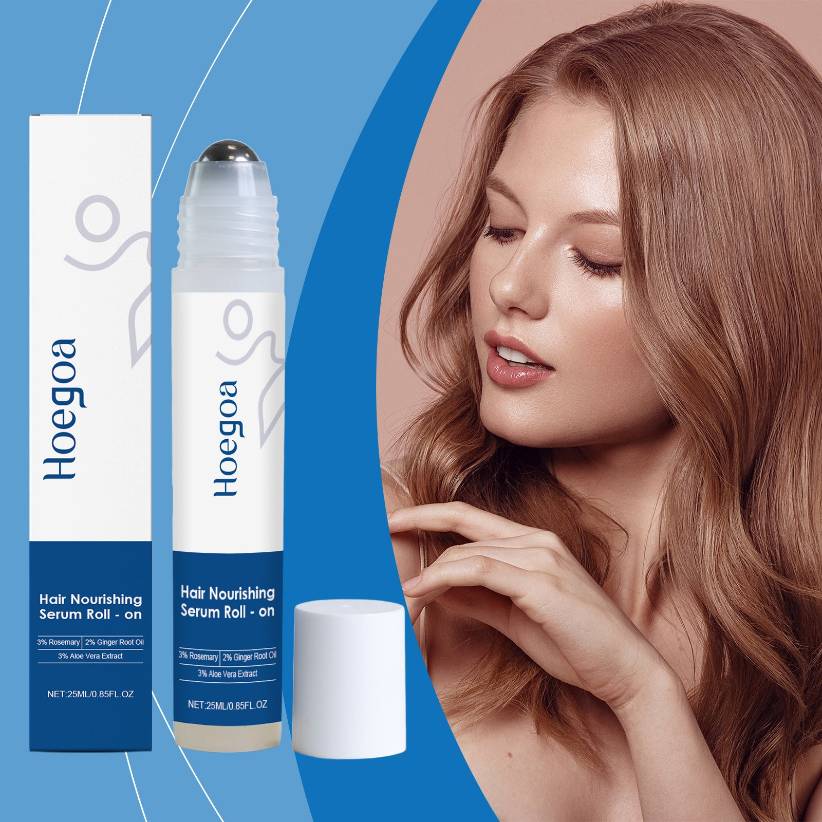 Hoegoa Hair Roller Essence Moisturizes, Hydrates And Enlarges Hair Follicles, Nourishes And Cares For The Scalp