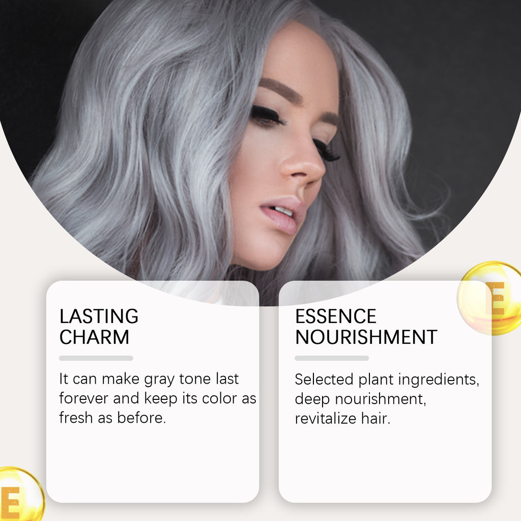 Hoegoa Silver Gray Hair Spray, Long-Lasting Moisturizing, Nourishing, Plant Extraction Hair Care Fashion Hair Color