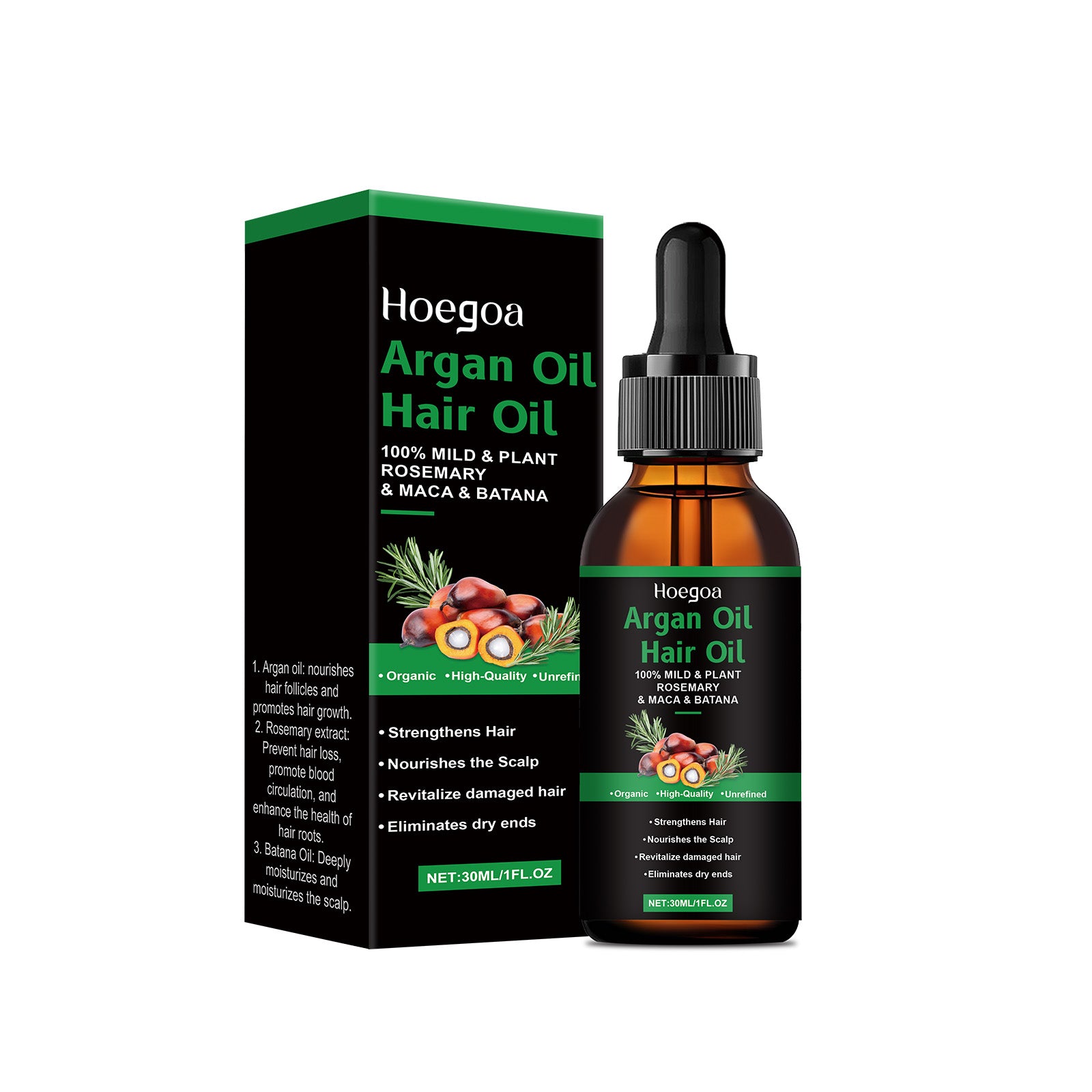 Hoegoa Argan Hair Care Essential Oil, Improves Dry And Split Hair And Nourishes Hair Care Essential Oil