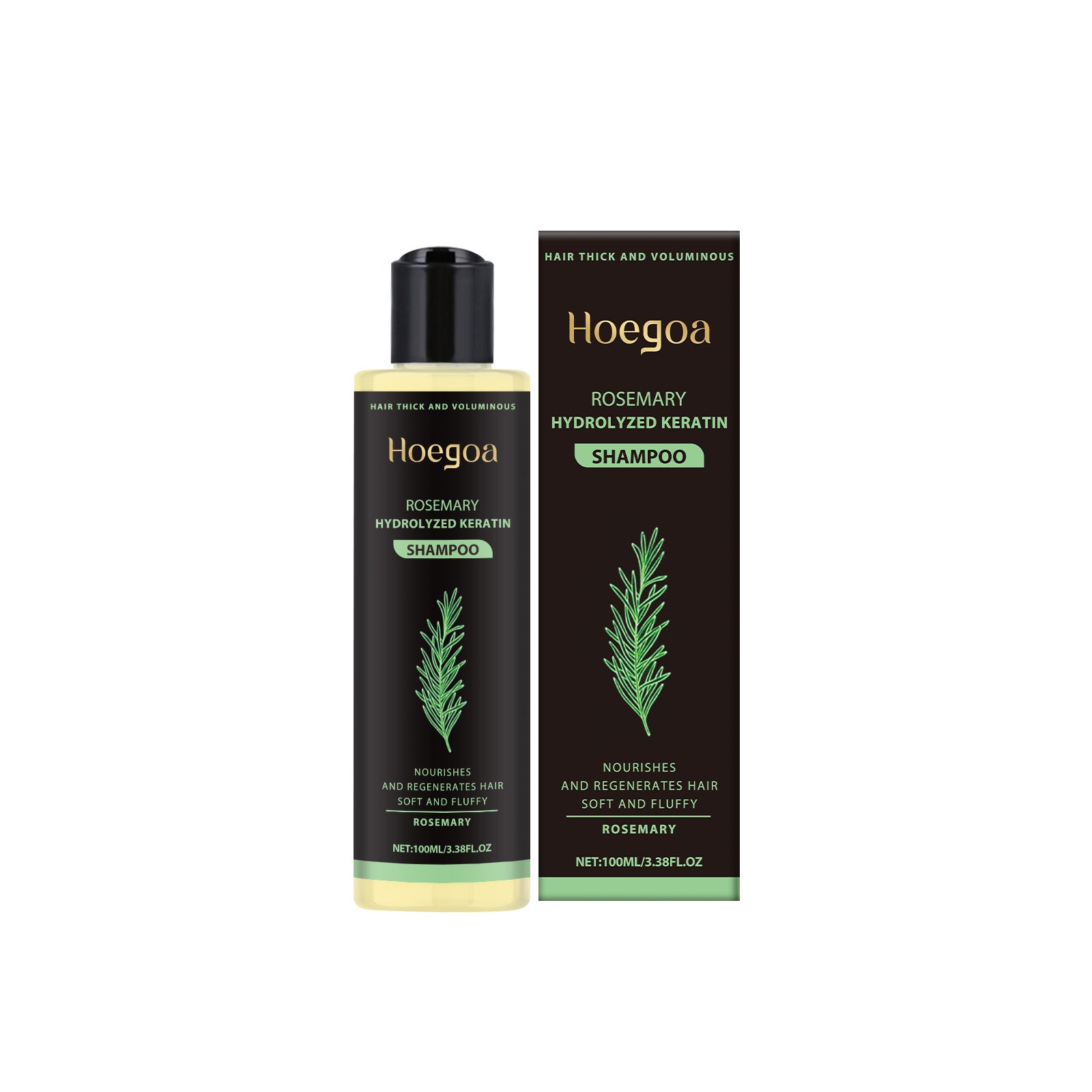 Hoegoa Rosemary Thickening Shampoo, Herbal Essence Nourishes And Restores Hair And Oil Control Fluffy Shampoo