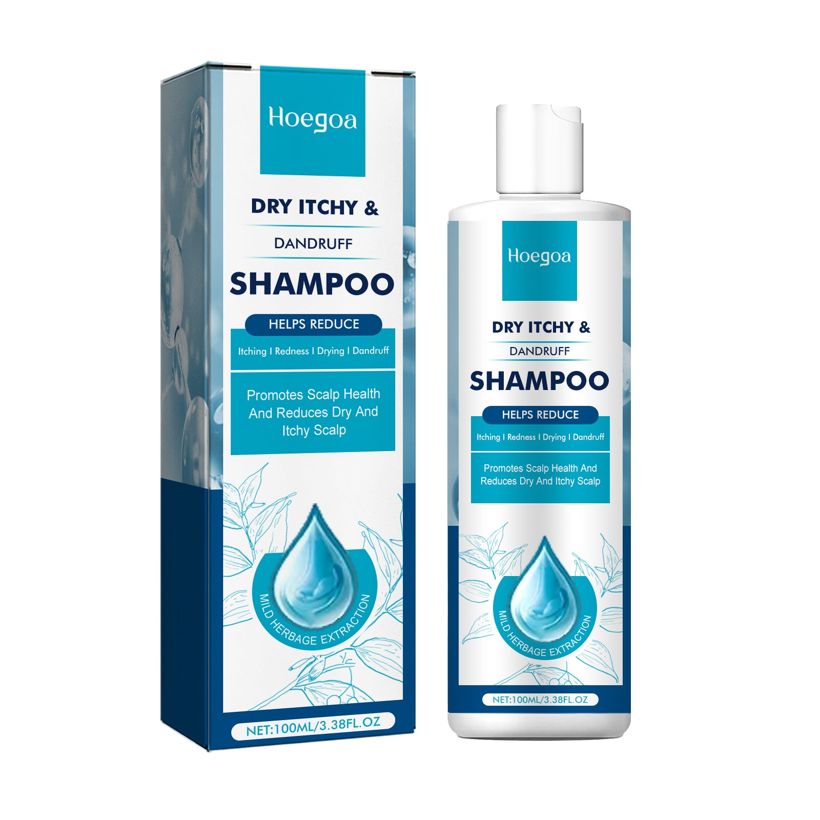Hoegoa Dryitchy & Dandruff Shampoo, Hair Deep Cleansing Refreshing Anti-Dandruff Anti-Itching Solid Hair Dense Hair Supple Shampoo