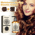 Hoegoa Moisturize Styling Elastin Cream, Curls Volumizing Shine Natural Puffiness Styling Conditioner