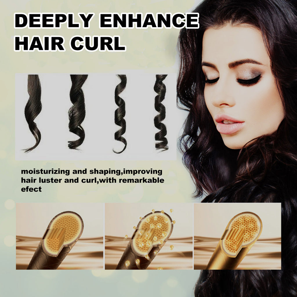 Hoegoa Moisturize Styling Elastin Cream, Curls Volumizing Shine Natural Puffiness Styling Conditioner